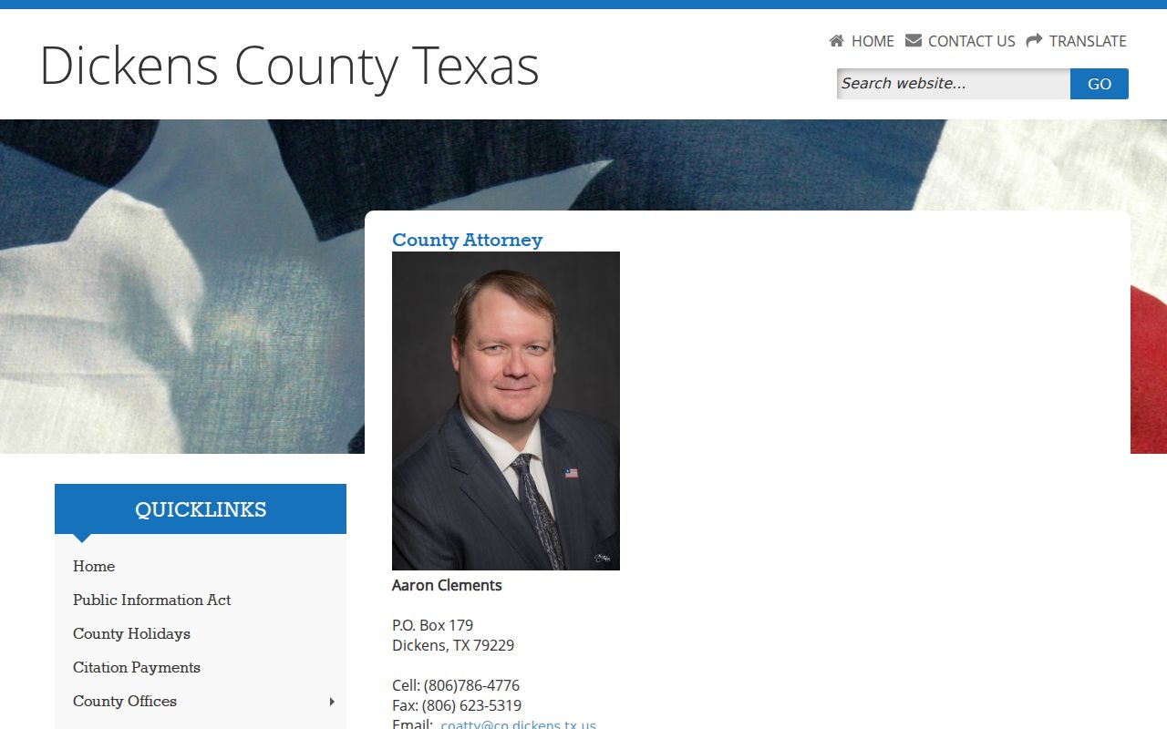 Dickens County criminal court cases County Attorney channel