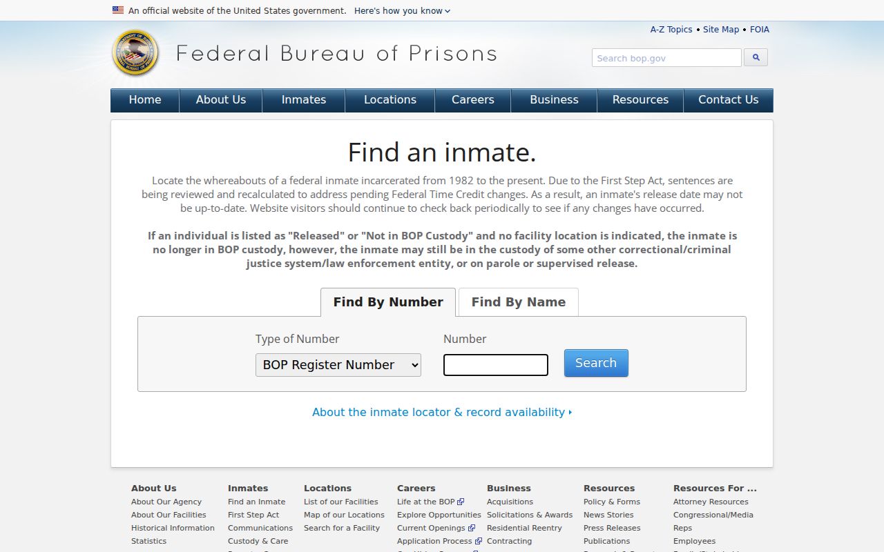 Dickens County criminal history federal inmate locator